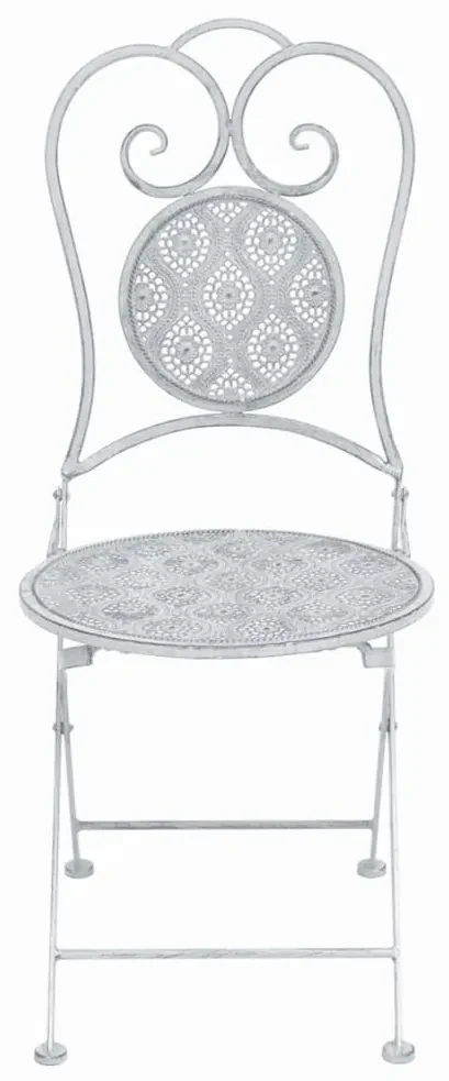 Set da bistrò 3 pz in acciaio bianco grigiastro