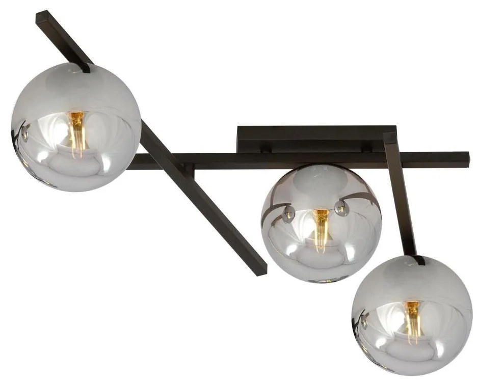 Plafoniera SMART 3xE14/10W/230V nero/grigio