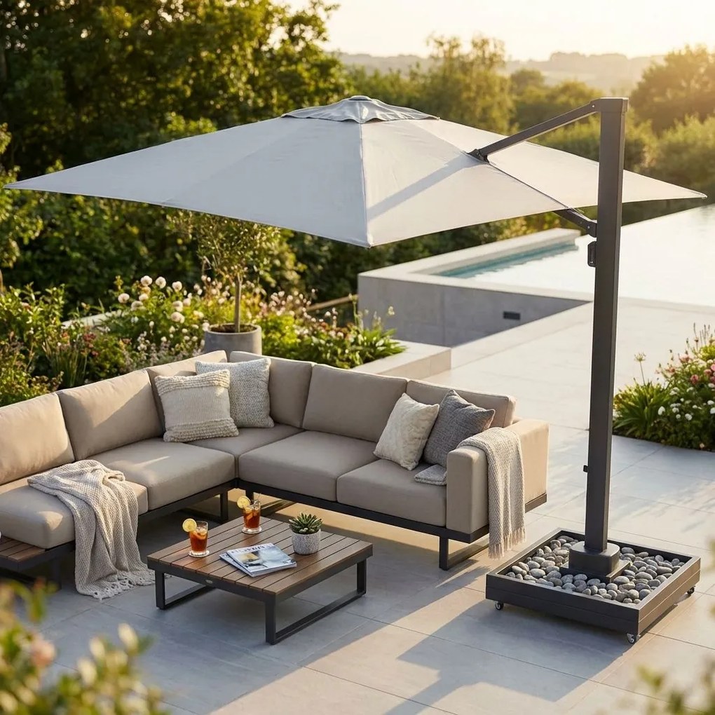 ERCOLE - ombrellone da giardino in alluminio