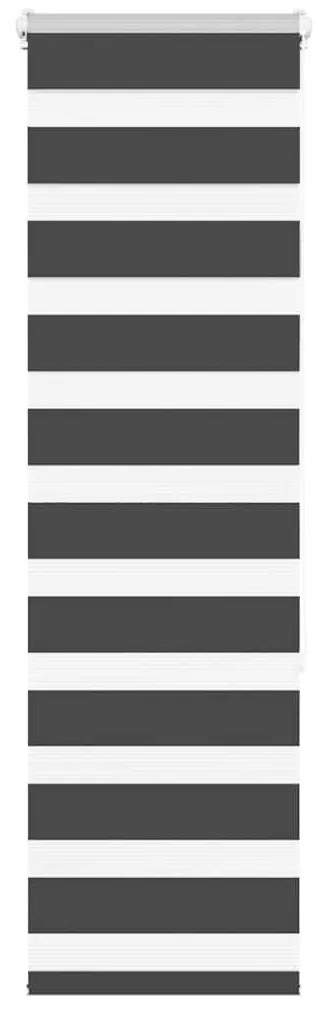 Tenda A Rullo Zebra Nero Larghezza Tessuto 40,9 Cm Poliestere /