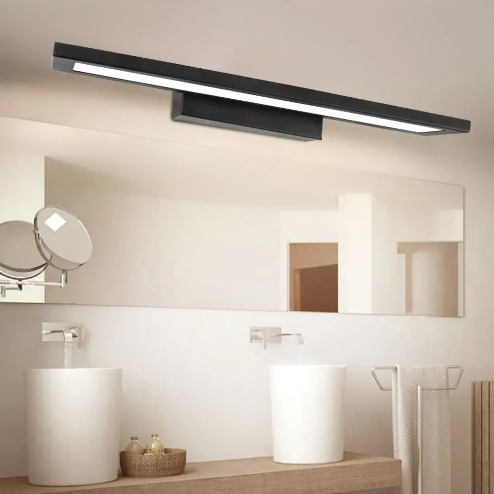 LAMPADA DA MURO DA BAGNO LED SOPRA SPECCHIO 40CM APP839-1W FLAT BLACK