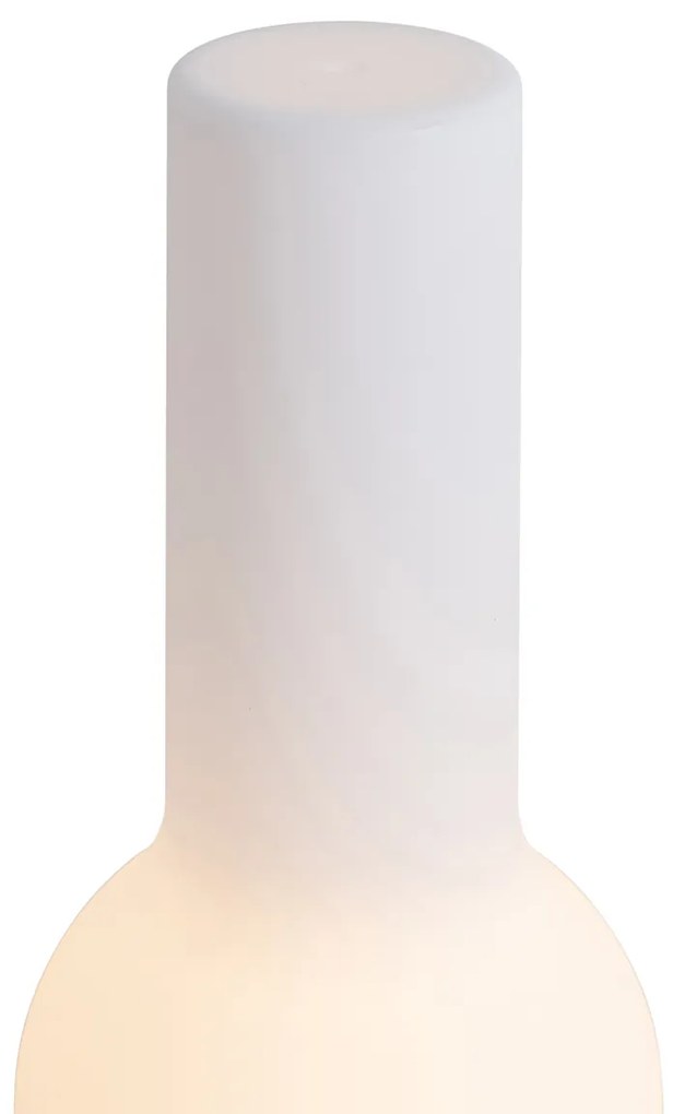 Lampada da tavolo da esterno beige con bianco inclusa LED ricaricabile IP44 - Haard