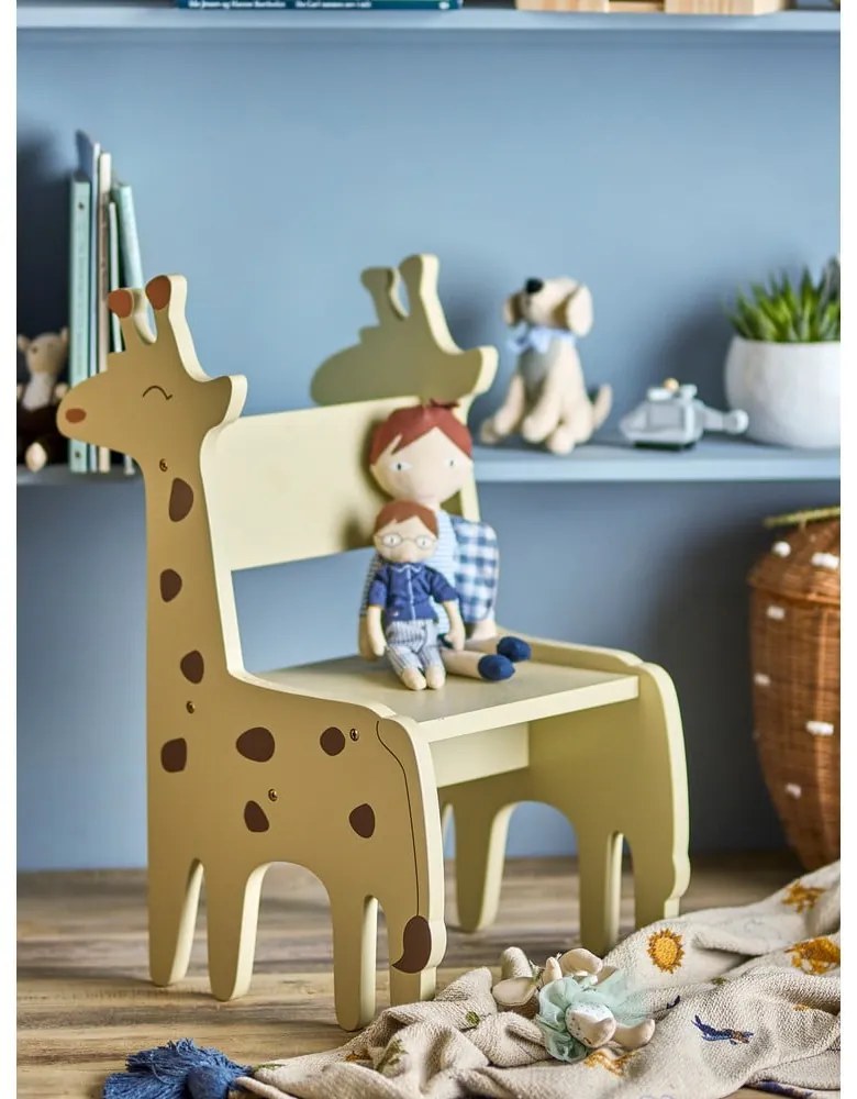 Sedia per bambini beige Ibber – Bloomingville Mini