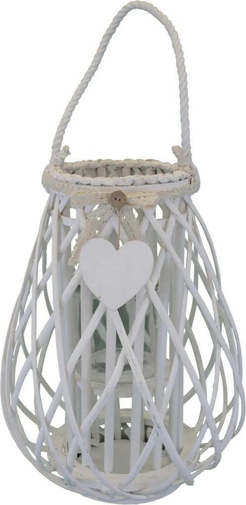 GEORGIE - lanterna in vimini tondo 16 x 46 cm