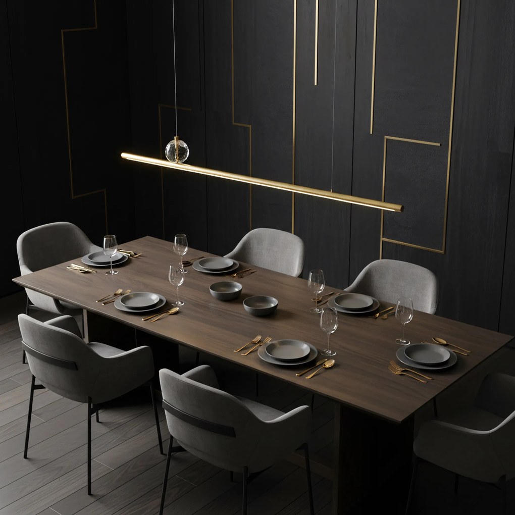 Lampada da soffitto LED APP1778-CP Brush Gold