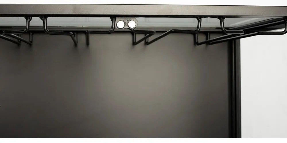 Portabottiglie nero in legno di abete per 10 bottiglie, 52x103 cm Rob - White Label