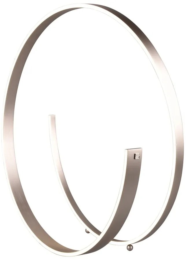 Lampada da terra a LED grigia con controllo vocale/app mobile con paralume in metallo (altezza 75 cm) Cinardi - CINQUE