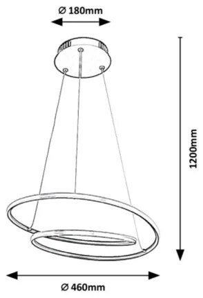 Rabalux -  Lampadario LED su filo LED/40W/230V
