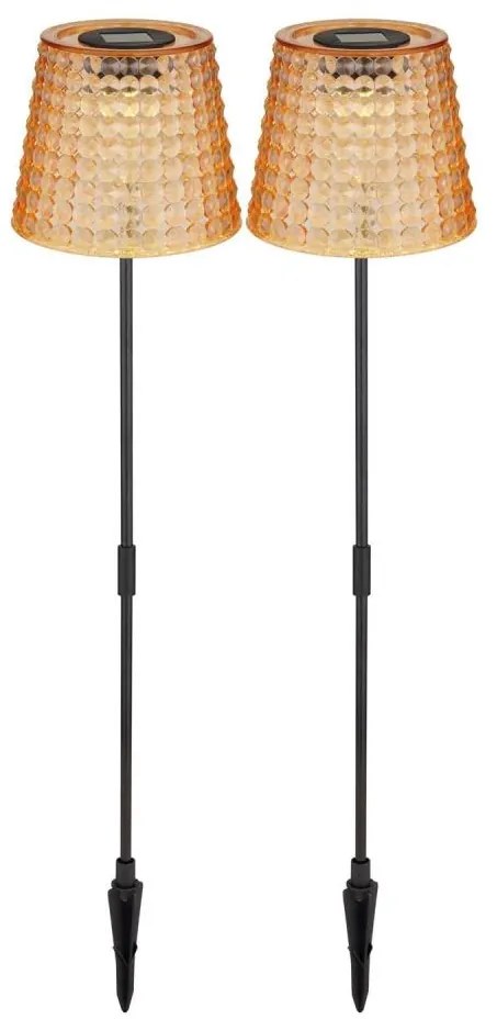 Globo 36635-2A - SET 2x Lampada LED solare SOLAR LED/0,06W/3V IP44 arancione