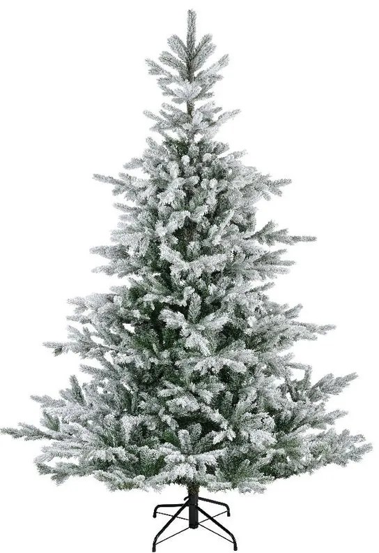 Albero di Natale artificiale innevato Montebianco verde H 180 cm x ø 132 cm