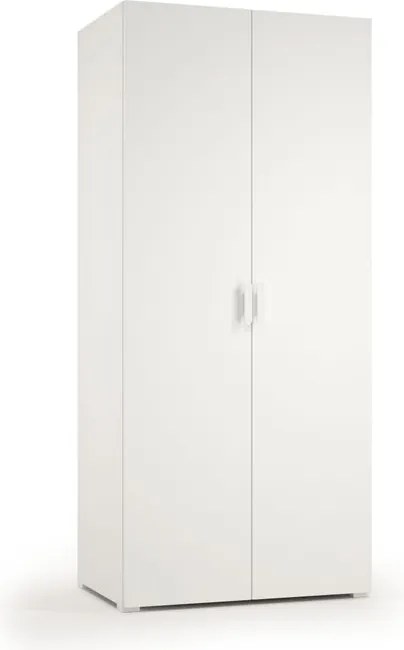 Kit cabina armadio armadio con tubo abiti e ripiani in truciolare 80 x 190 x 52 cm bianco