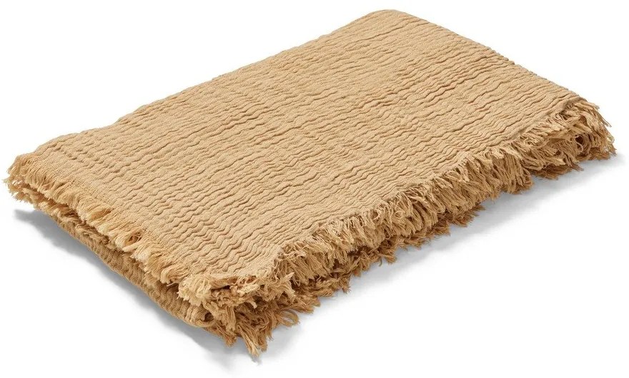 Copriletto beige per letto matrimoniale 240x260 cm Reloved - JUNA