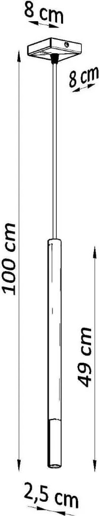 Lampadario a Sospensione MOZAICA 1 G9 Nero/Cromo