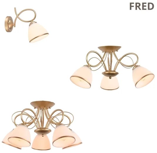 Brilagi - Plafoniera FRED 3xE27/60W/230V Ø 59 cm bronzo