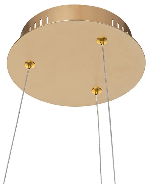 Lampada a sospensione di design oro 40 cm incl. LED dimmerabile a 3 livelli - Anello