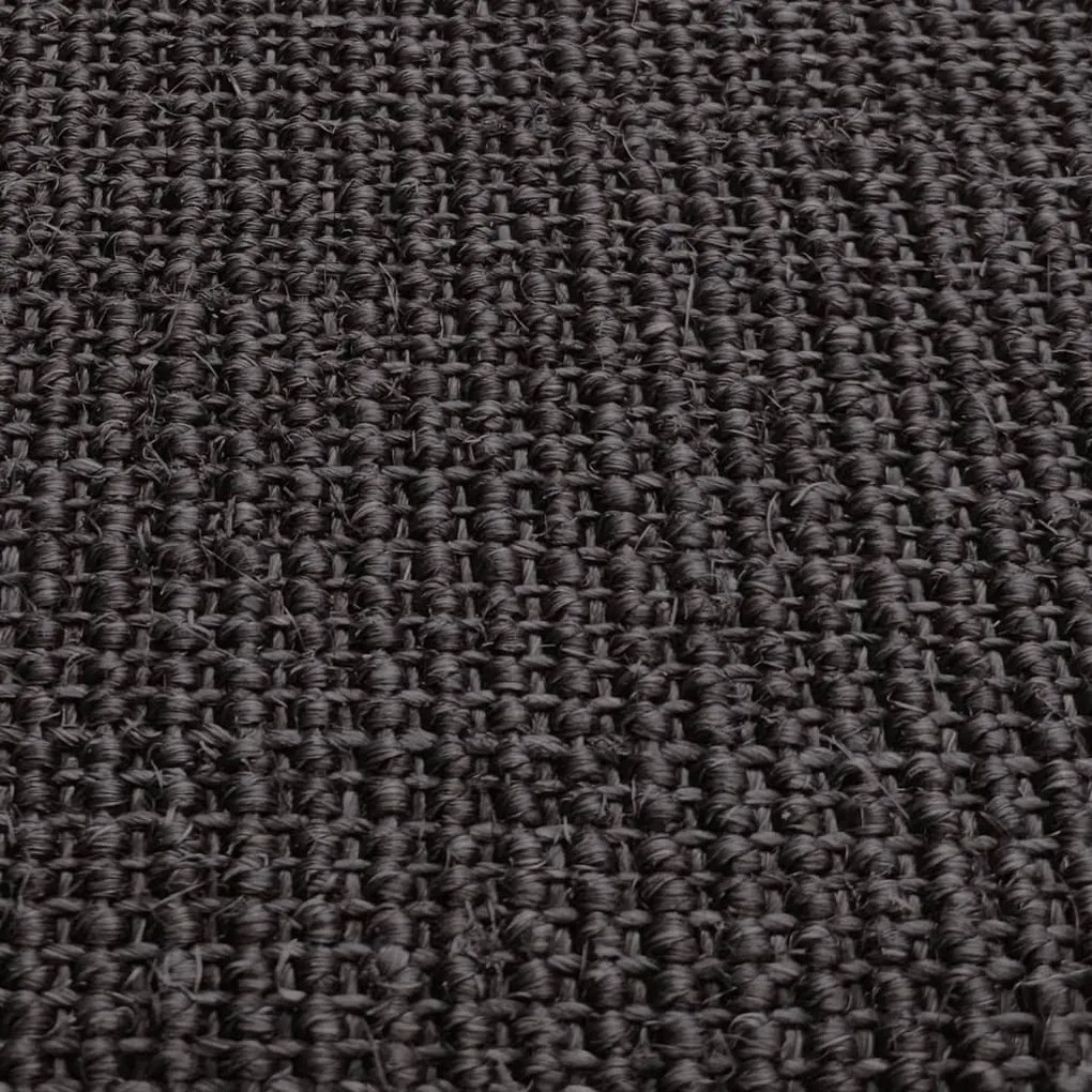 Tappeto in sisal per tiragraffi nero 80x250 cm