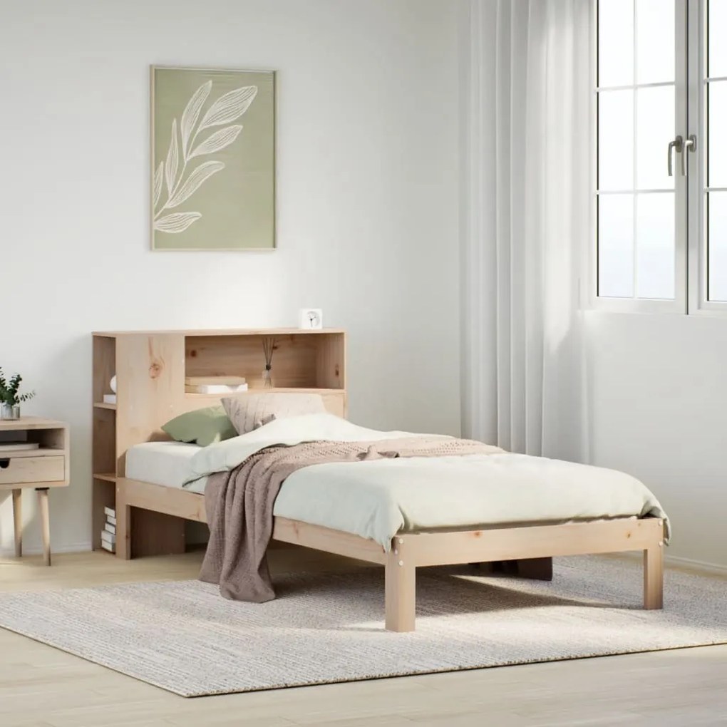 Letto libreria senza materasso 100x200 cm in legno di pino