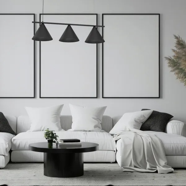 Lampada a sospensione su cavo CAPITAL 3xGX53/15W/230V, nera