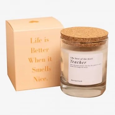 Candela Aromatica (200 Gr) Words Collection Bianco & Teacher - Sklum