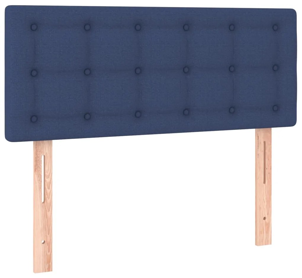 Testiera blu 100x5x78/88 cm in tessuto