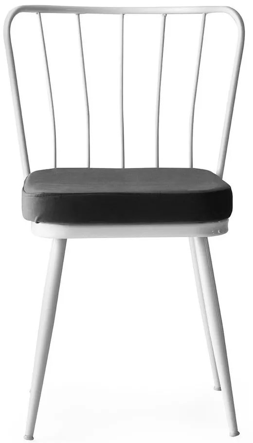 Set di 2 sedie da pranzo in metallo bianco-nero Yildiz - Kalune Design