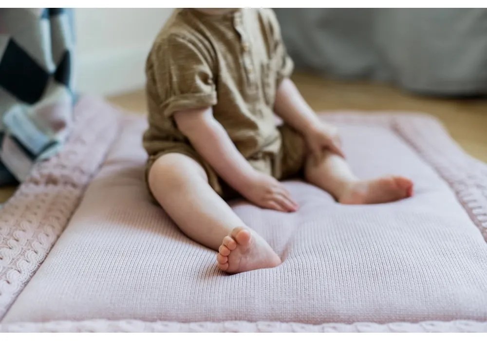 Tappeto da gioco in cotone rosa, 70 x 90 cm - Kindsgut