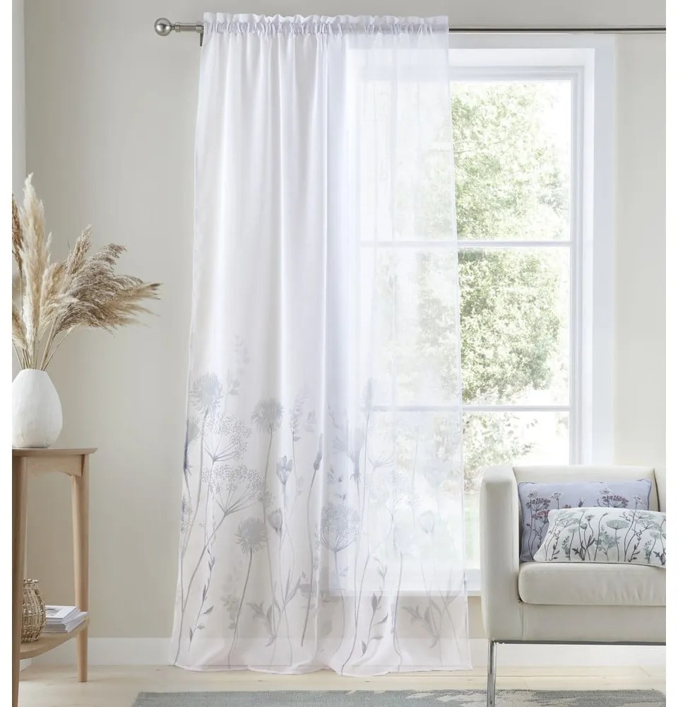 Tenda bianca 122x140 cm Meadowsweet Floral - Catherine Lansfield