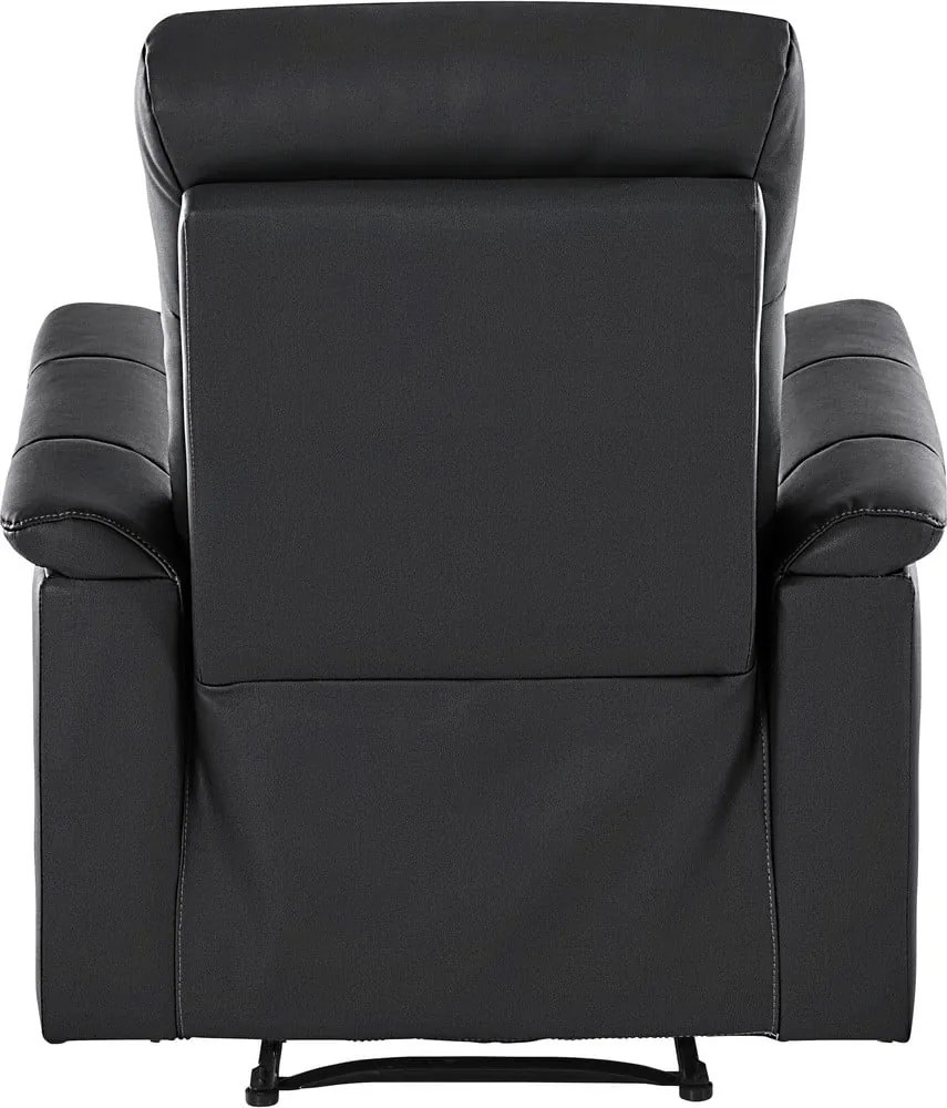 Poltrona relax in pelle nera Southbrook - Støraa