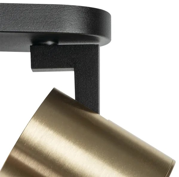 Kanlux 38960 - Faretto da parete LAURIN 1xGU10/10W/230V ottone/nero