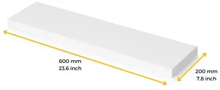 Piano d'appoggio bianco per tavolo 60x20 cm in legno