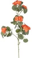 Set 4 Rami Artificiali di Begonia con Fiori Altezza 77 cm Arancio