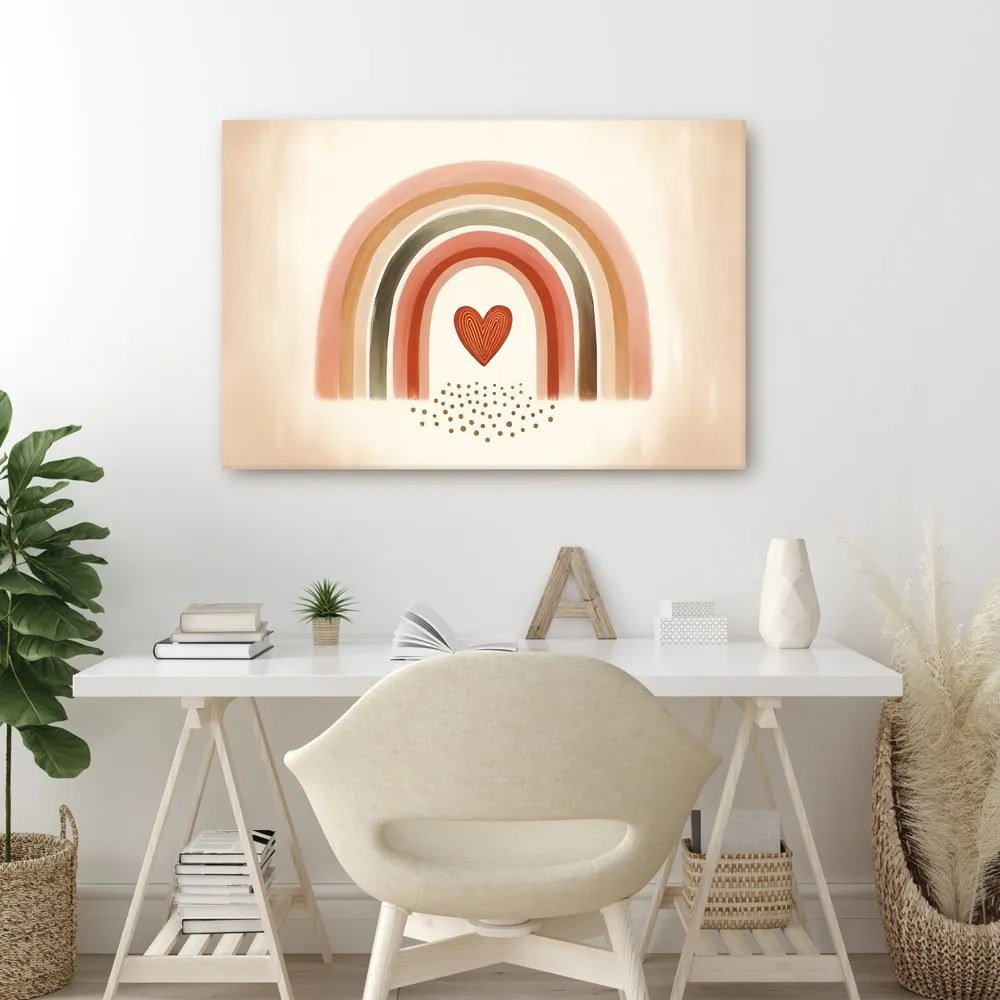 Quadro su tela – Tocco d’amore arcobaleno