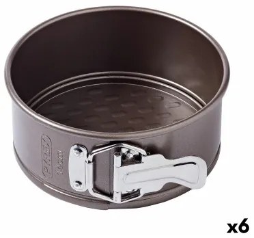 Stampo Removibile Pyrex Asimetria Rotondo Nero Metallo Ø 14 cm (6 Unità)