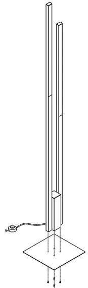 Eglo 97908 - Lampada da terra LED RGB dimmerabile FRAIOLI-C 2xLED/17W/230V