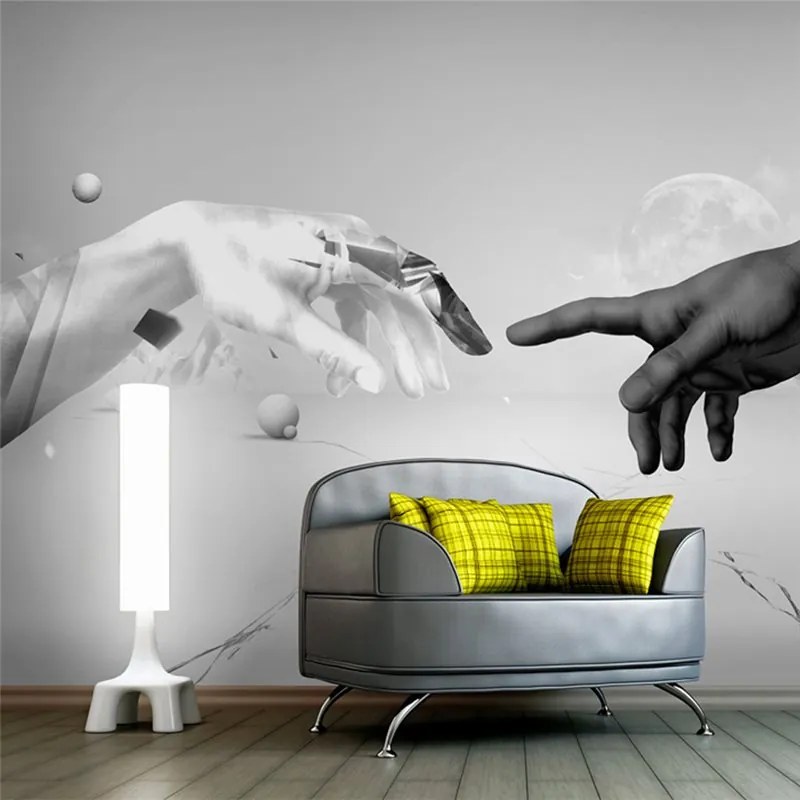 Fotomurale  Intergalactic touch  Colore bianco e nero, Dimensioni e Misure 250x193