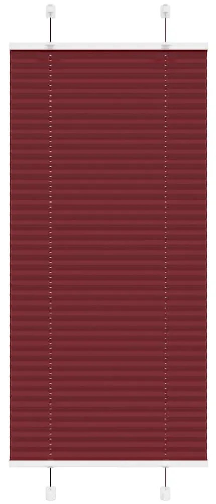 Tenda Plissettata Rosso Bordeaux 60x150 Cm Larghezza Tessuto /