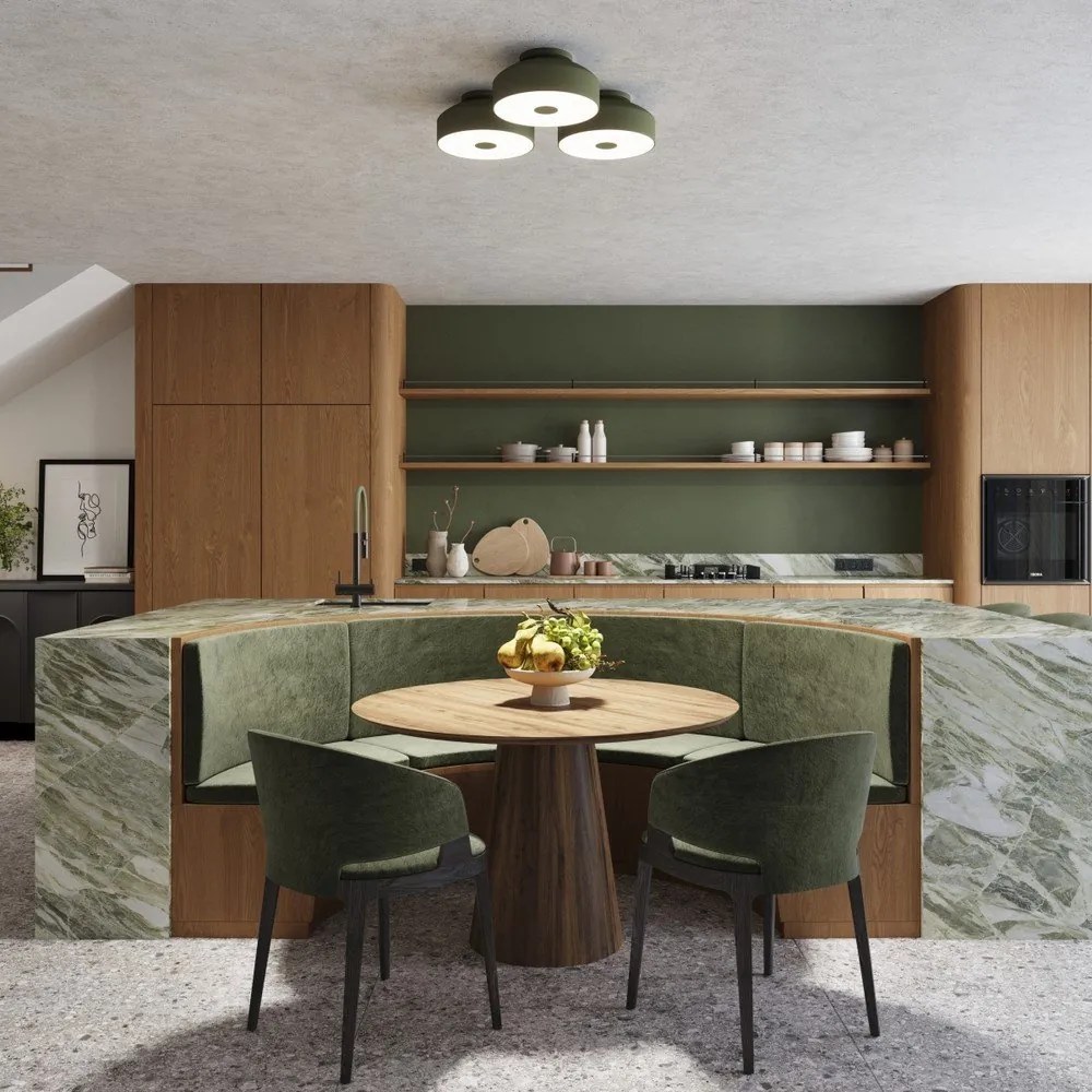 Plafoniera verde Blacko – Sollux