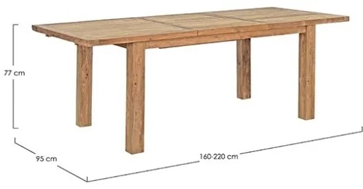 Tavolo Da Esterno Allungabile 160-220 Cm In Legno Massello Rustico FSC Bounty Bizzotto