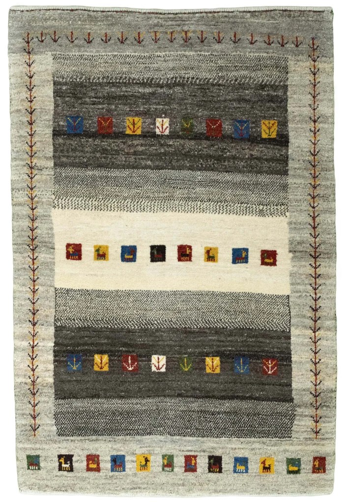 Gabbeh Tappeto 100x160 Marrone (Iran) Annodato A Mano