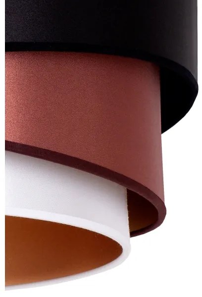 Duolla - Lampadario a sospensione con filo KOBO 1xE27/15W/230V diametro 45 cm nero/bordeaux/argento