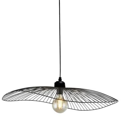 Wave pendant convertibile in flush - metallo nero