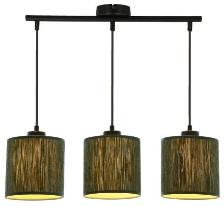 Lampadario a sospensione con filo PATTI 3xE27/60W/230V verde
