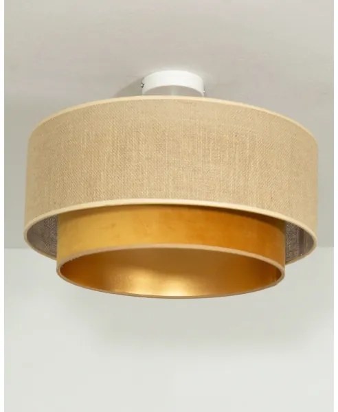 Lampadario da soffitto SARTA 1xE27/60W/230V rame/iuta