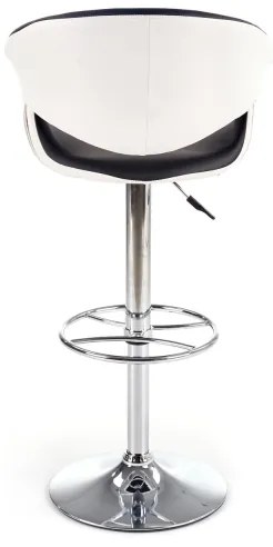 Sgabello 115x60 cm bianco/nero/cromo