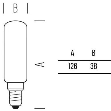 Tubolare T37 1055lm 8,0W E14 WW