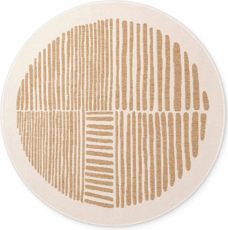 Tappeto da interno/esterno rotondo color crema/di colore naturale ø 160 cm Haringey Bounds – Ted Baker