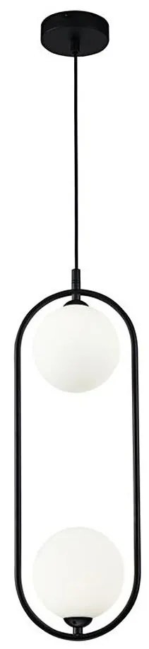 Maytoni MOD013PL-02B - Lampadario a sospensione con filo RING 2xG9/25W/230V nero