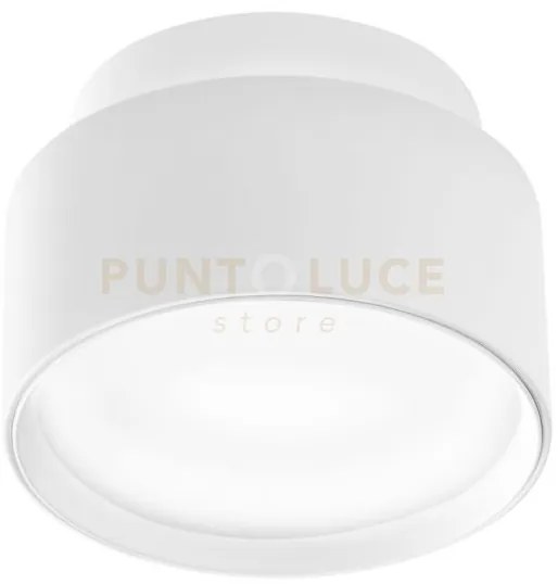 Gfa1071- faretto in alluminio d.11,4cm bianco satinato 2 luci led 3...