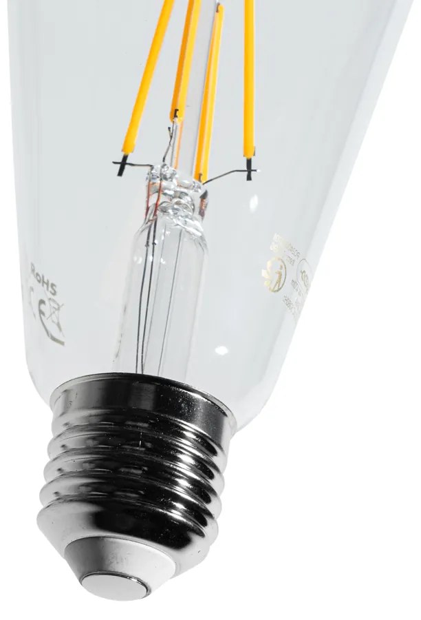 Set van 5 E27 LED lampen filament ST64 helder 4W 470 lm 2700K
