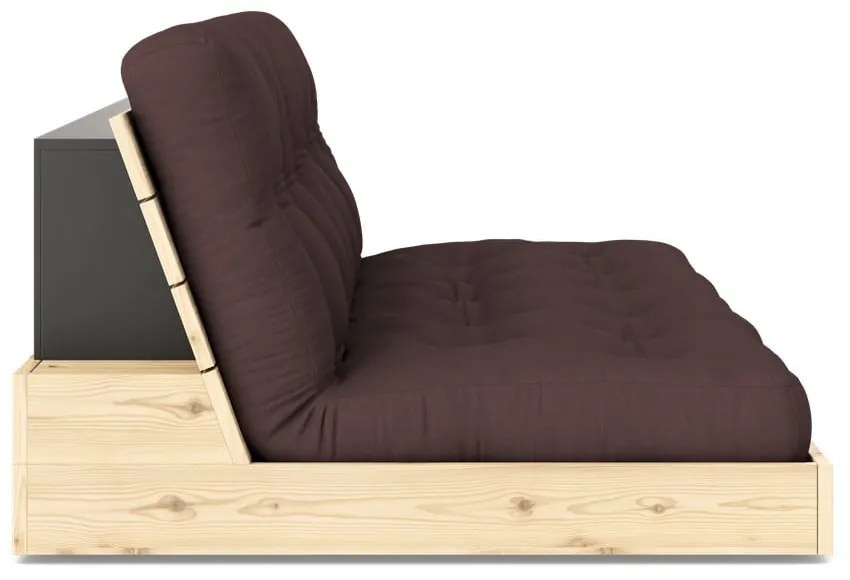 Divano letto marrone scuro 196 cm Base - Karup Design